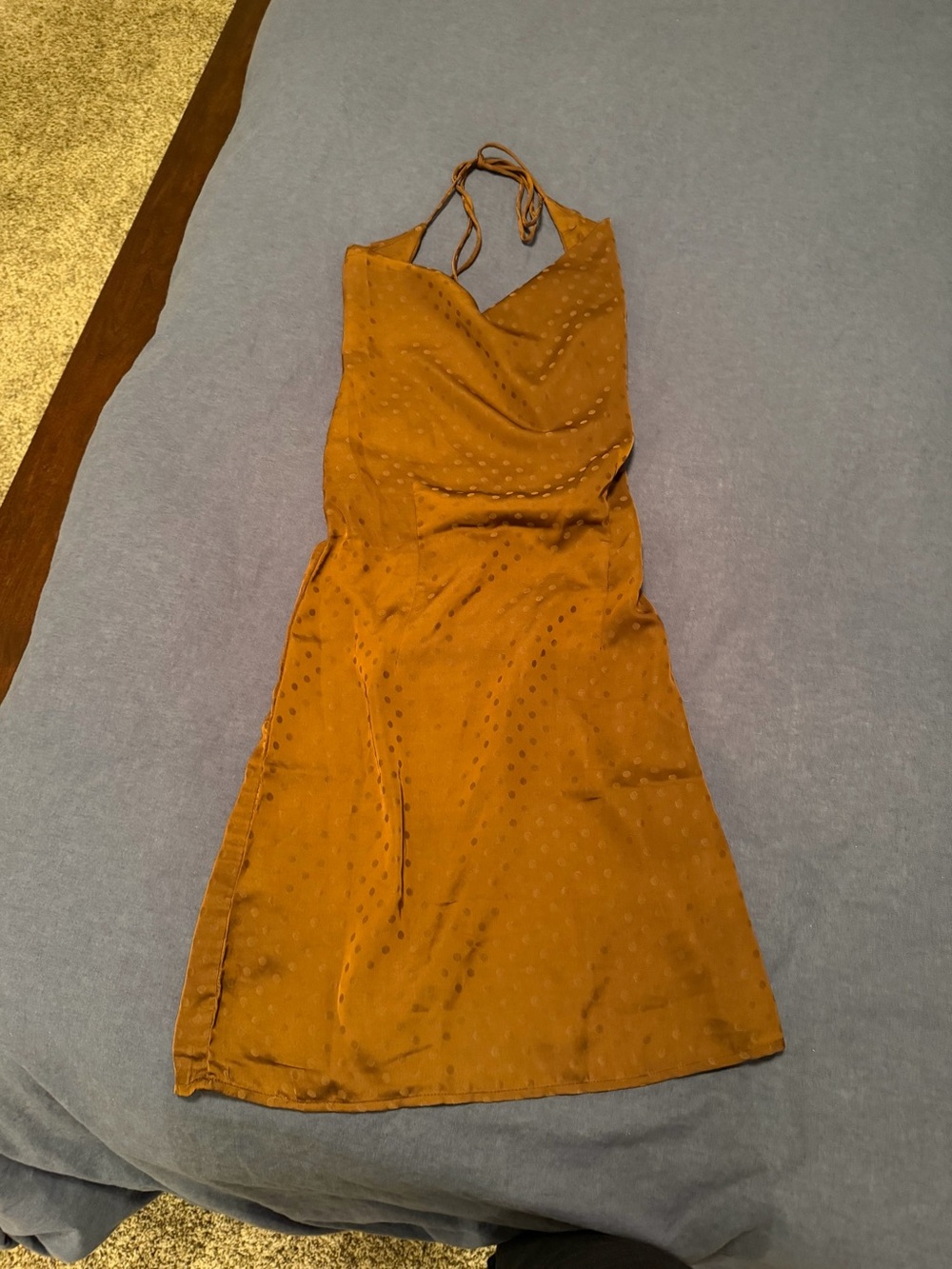 Princess Polly Burnt Orange Halter Midi Dress